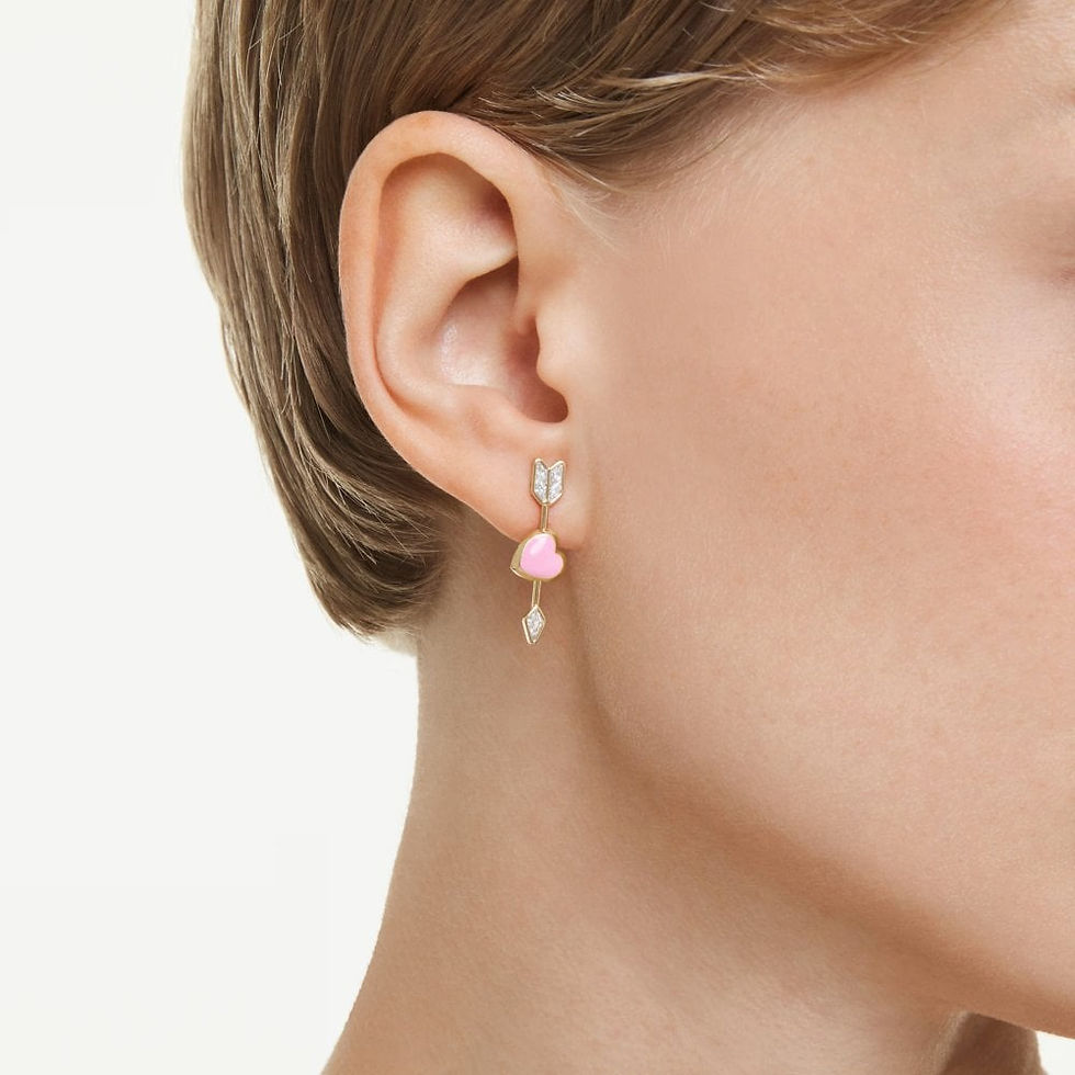 Thumbnail: Swarovski Idyllia Cupids Arrow Gold Tone Earrings