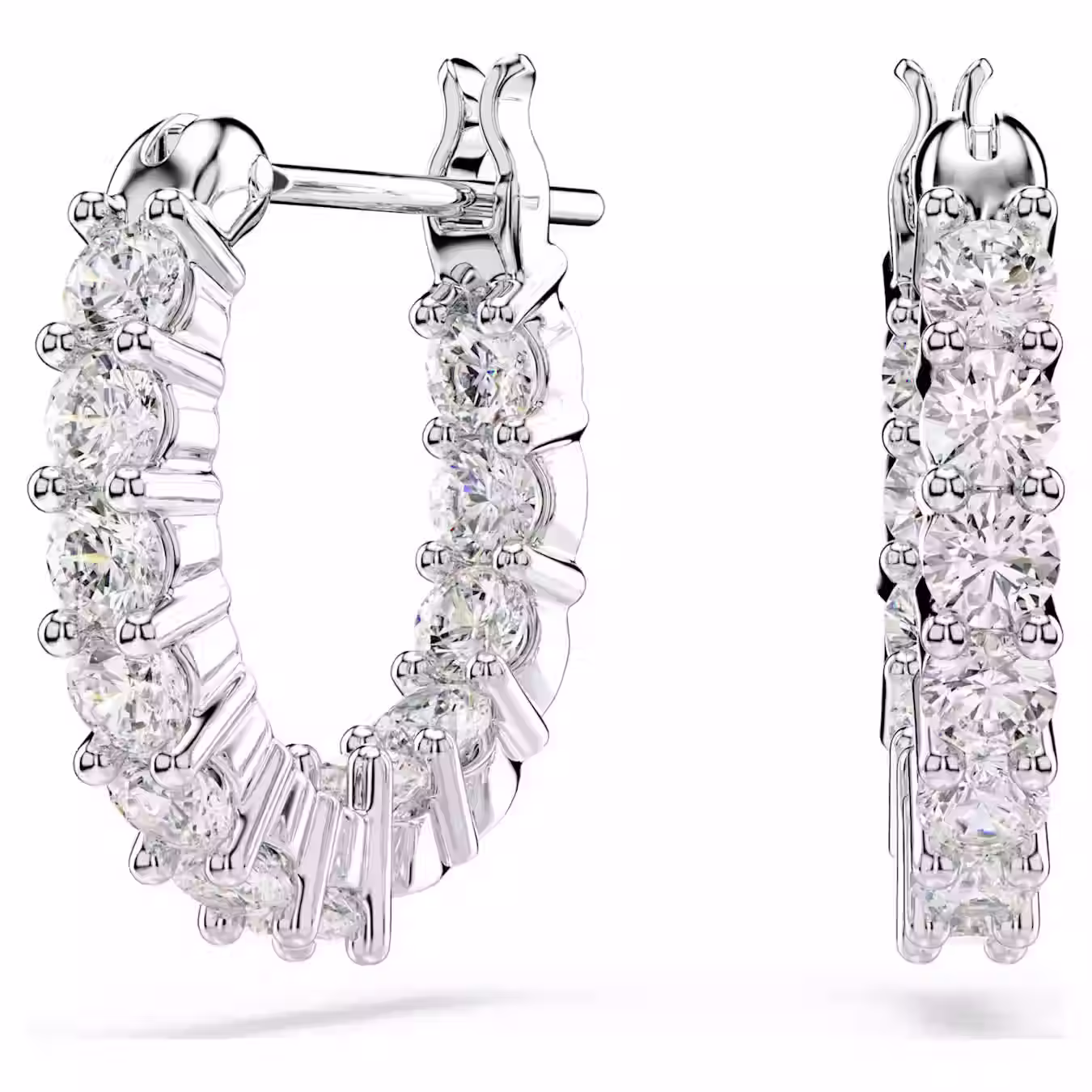Swarovski Matrix Mini Vittore Hoop Earrings Rhodium Plated