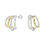Thumbnail: Swarovski Hyperbola Gold mixed Metal Hoop Earrings