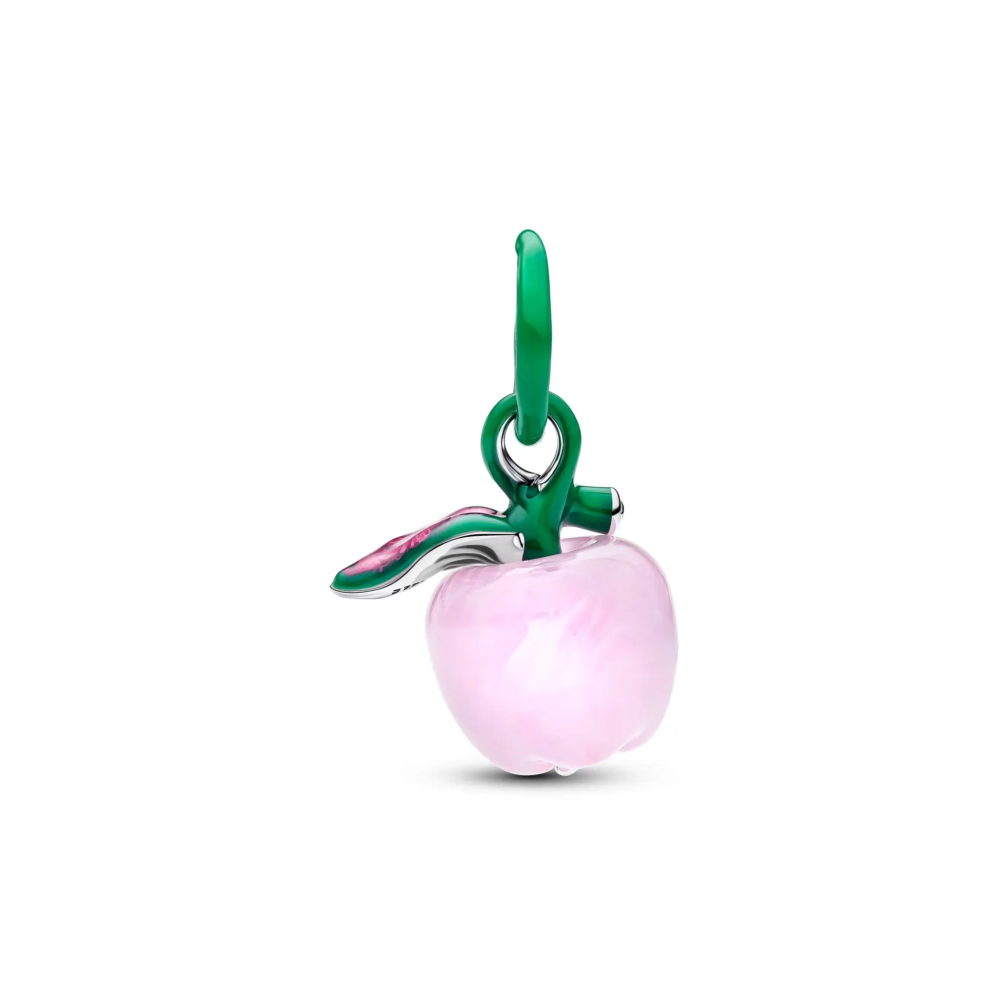 Pandora Murano Pink Apple Silver Dangle Charm