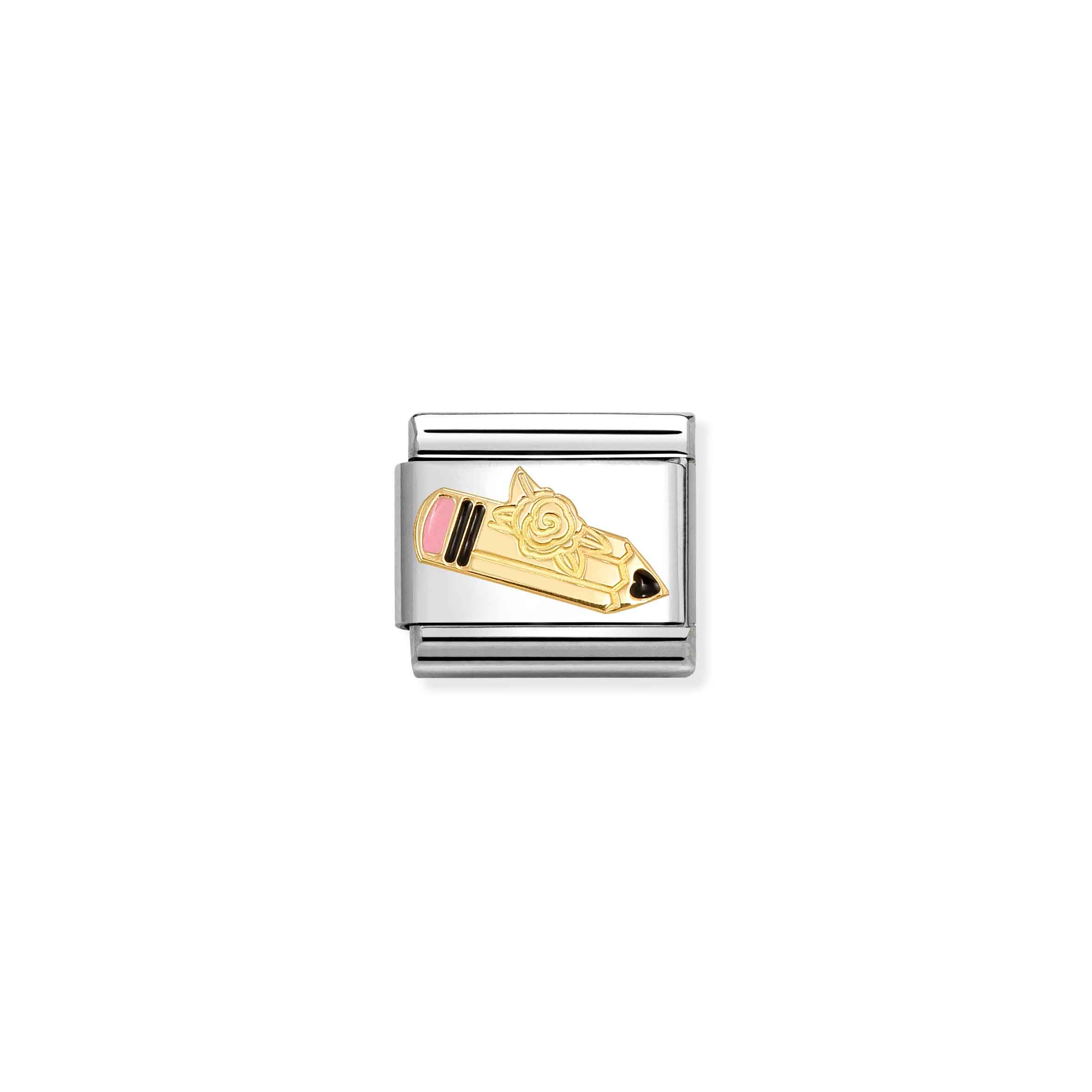 Nomination Classic Link Pencil Enamel and Yellow Gold