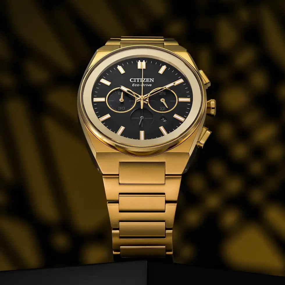 Thumbnail: Citizen Men's Modern Eco Drive Gold Bracelet WatchCA4582