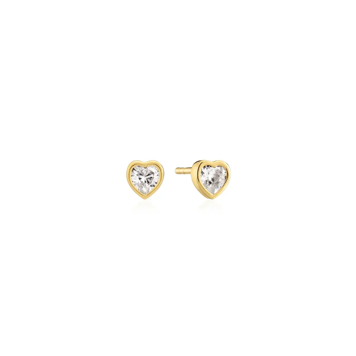 Sif Jakobs Amorino Earrings Yellow Gold with Clear Zirconia