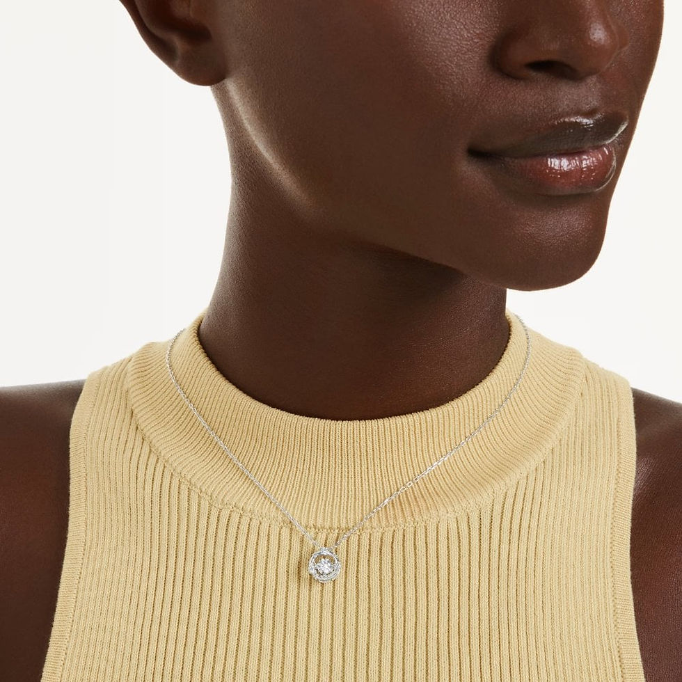 Thumbnail: Swarovski Constellation Round Dancing Stone Necklace
