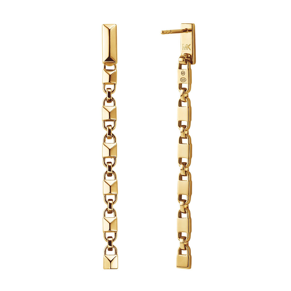 Michael Kors Yellow Gold Mercer Link Drop Earrings