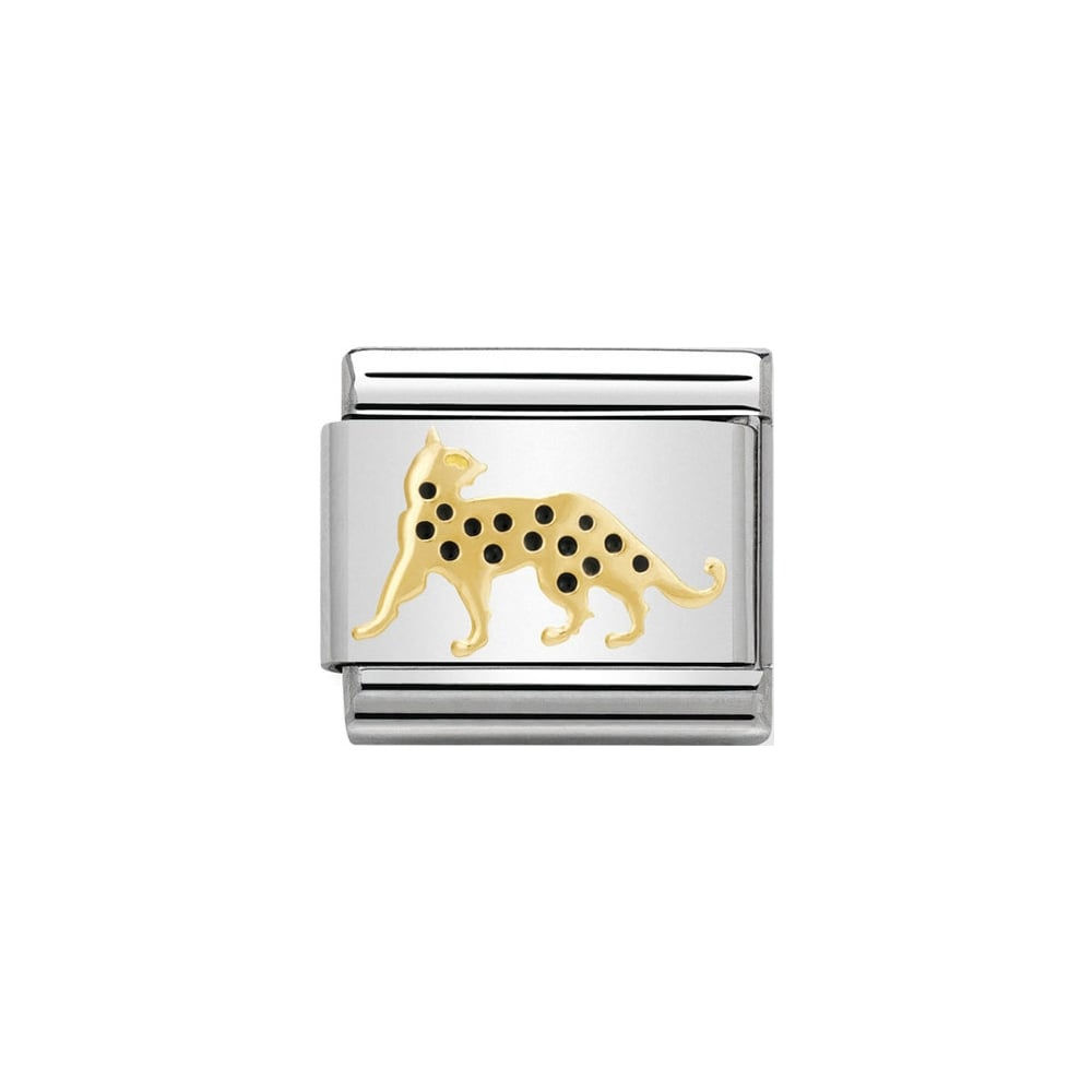 Nomination Gold Classic Leopard Charm Link