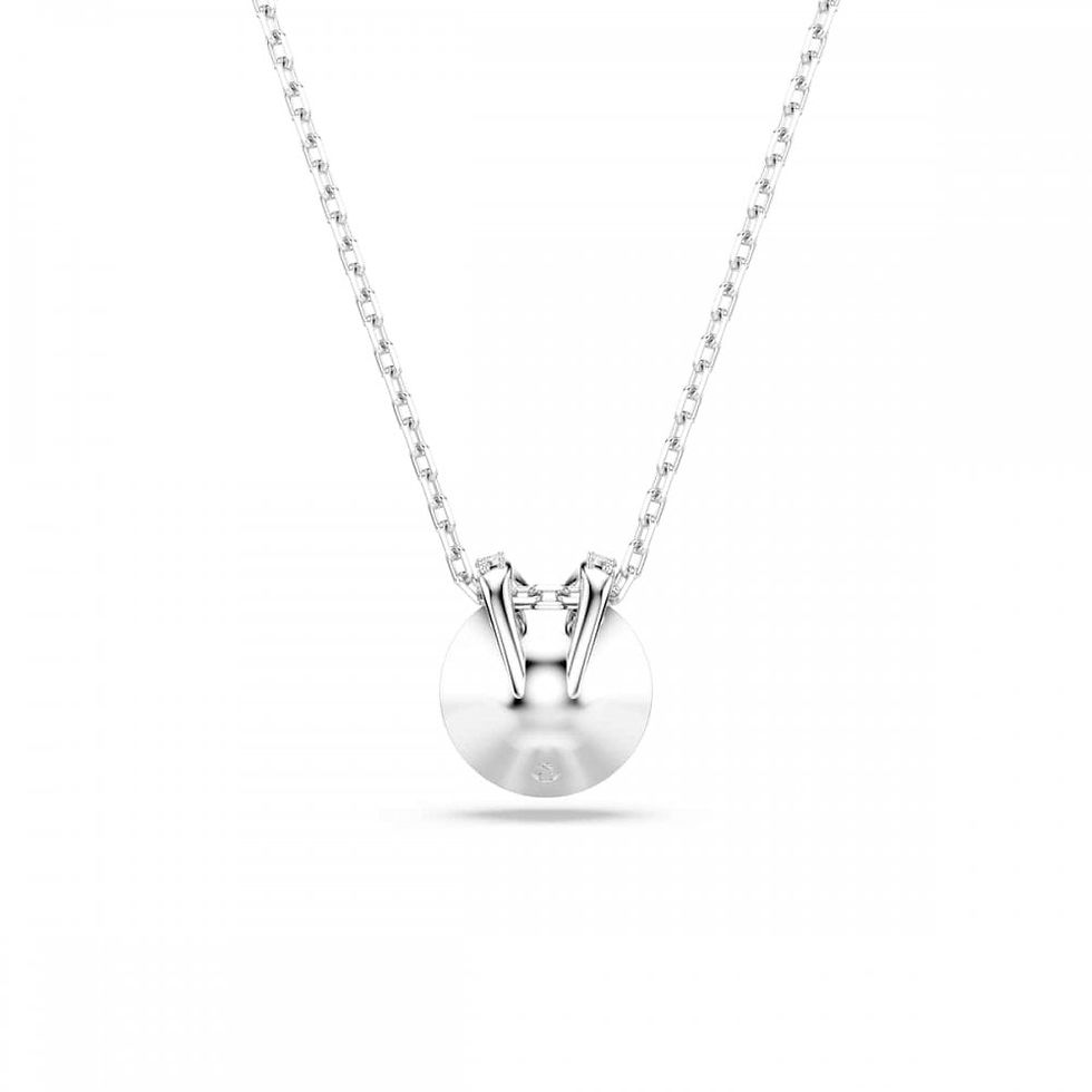 Thumbnail: Swarovski Bella Round Blue and Clear Crystal Necklace