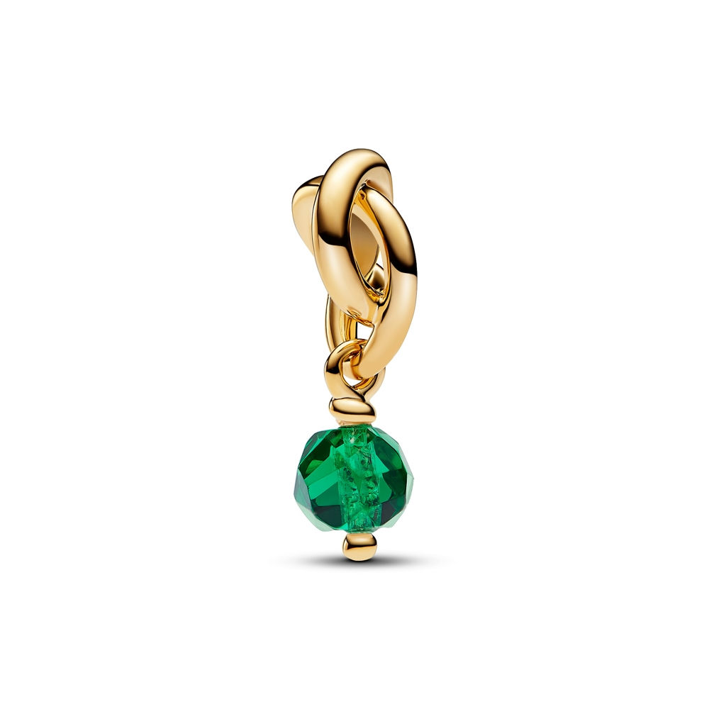 Pandora May Birthstone Eternity Circle Gold Plated Charm