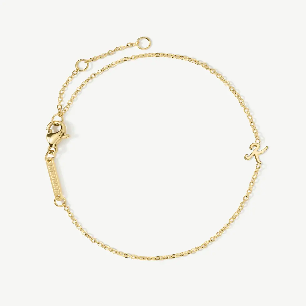 Thumbnail: D.Louise Initial Chain Bracelet Gold Plated