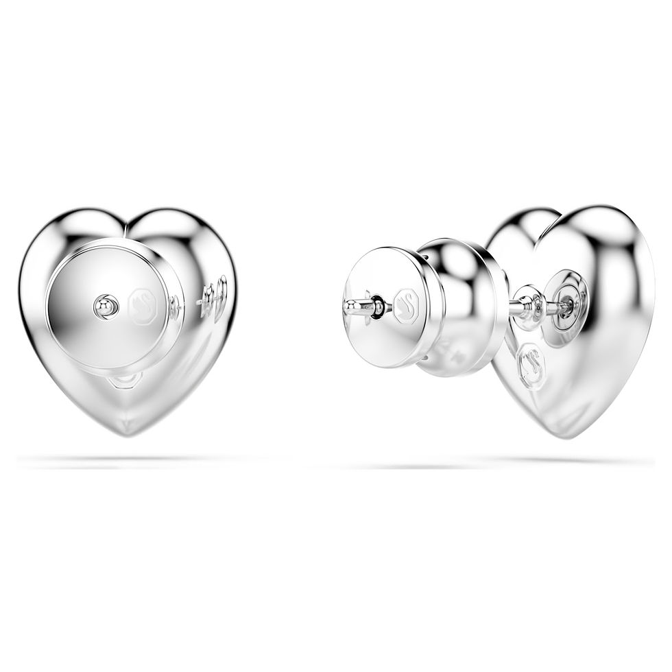 Thumbnail: Swarovski x Ariana Grande Rhodium Heart Earrings
