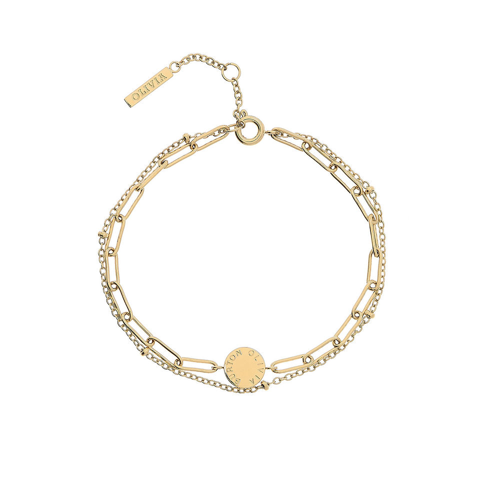 Thumbnail: Olivia Burton Classic Illusion Gold Stacking Bracelet