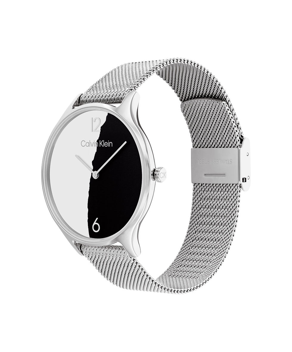 Thumbnail: Calvin Klein Timeless Mesh Silver Strap Watch 25200007
