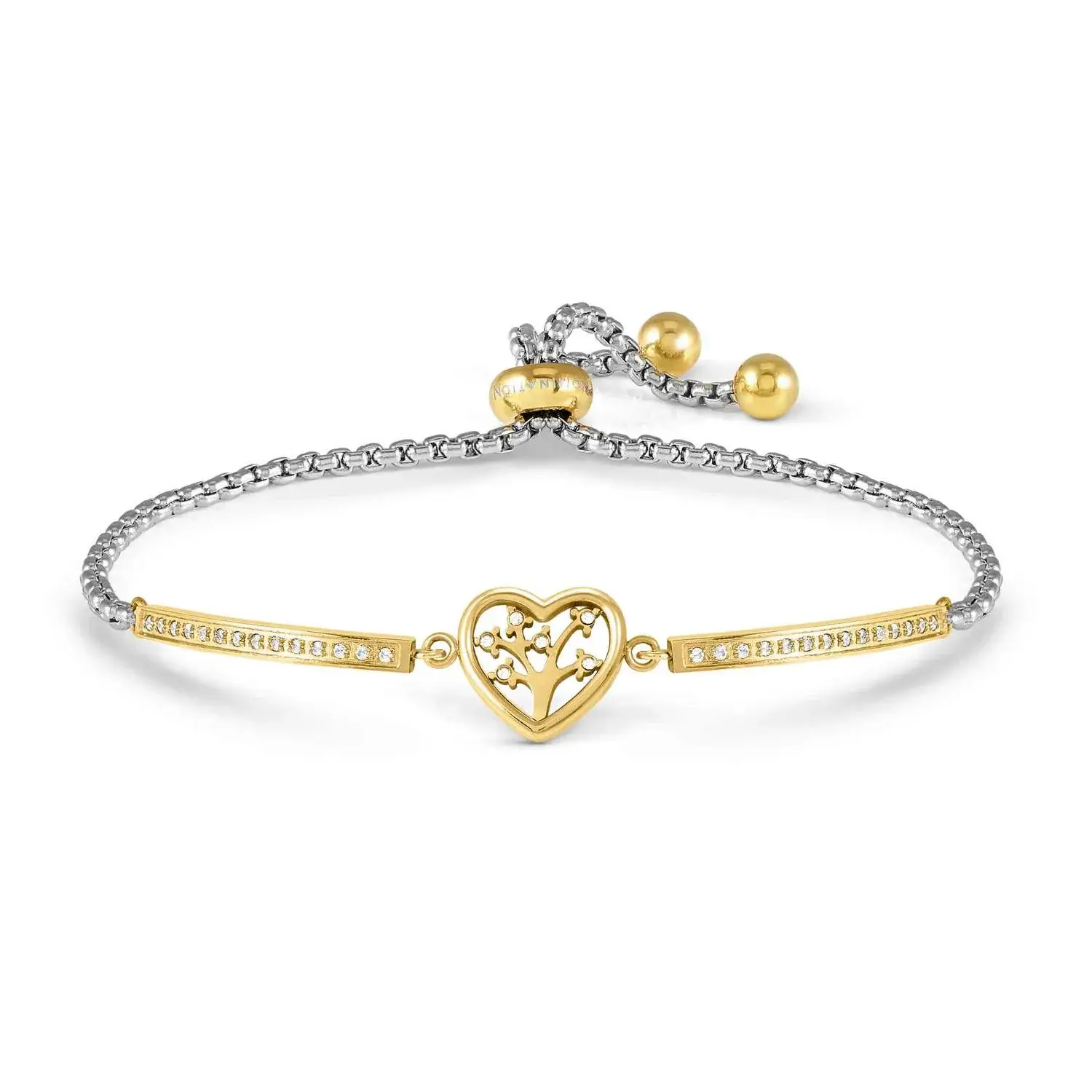 Nomination Milleluci Refined Stainless Steel Rich Gold CZ Bracelet