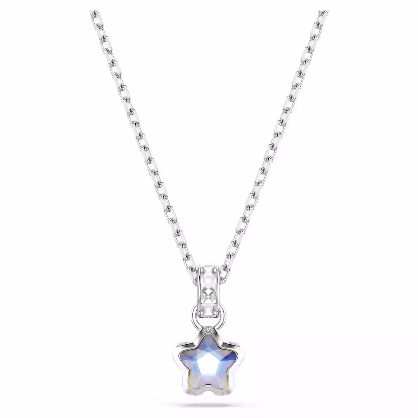 Swarovski Chroma Pendant Cosmo Star Necklace Rhodim Plated