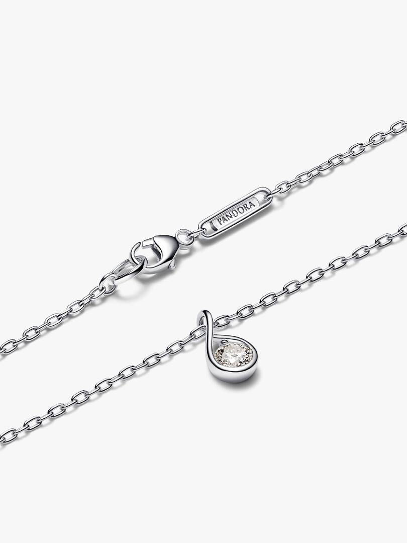 Thumbnail: Pandora Infinite Sterling Silver Lab-grown Diamond Pendant Necklace 0.25 ct