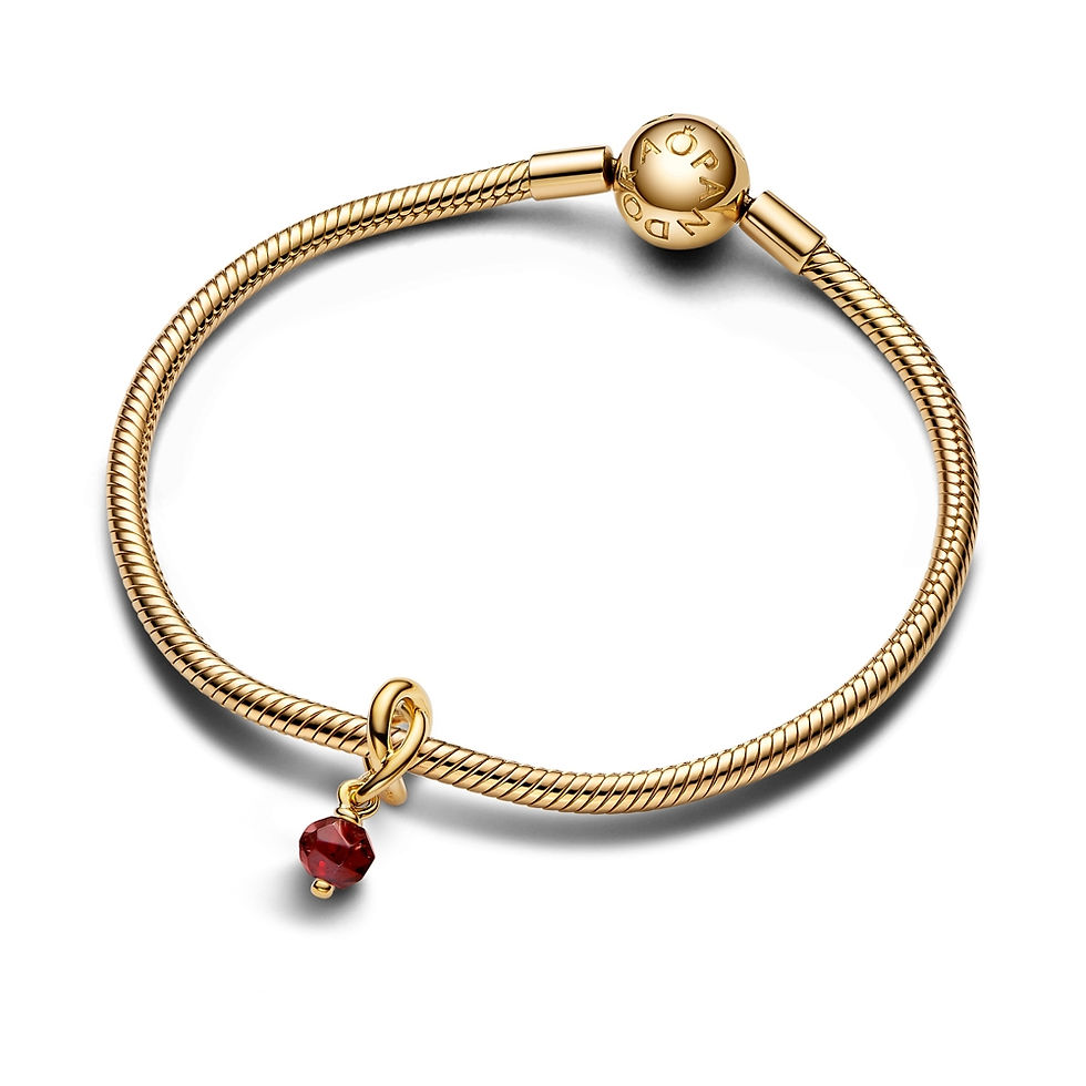 Thumbnail: Pandora January Birthstone Eternity Circle Gold Plated Charm