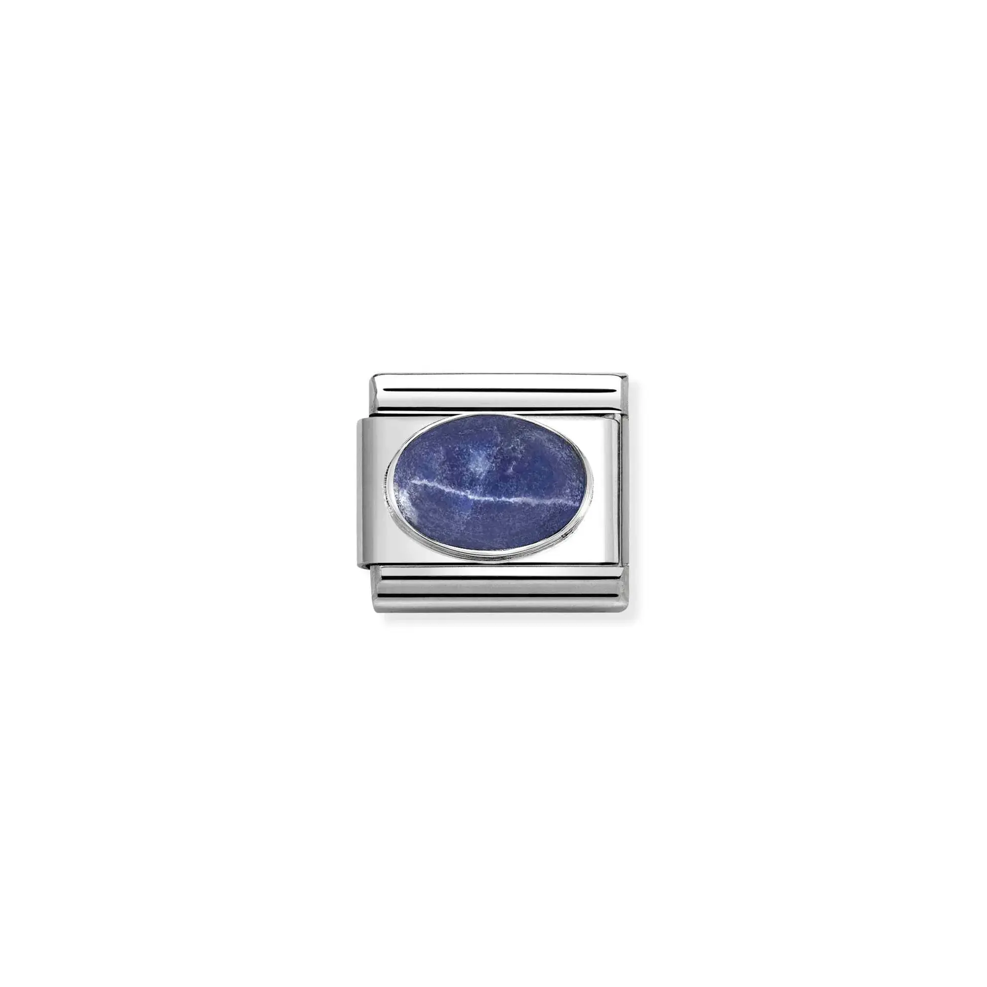 Nomination Classic Silvershine Oval Sodalite Charm Link