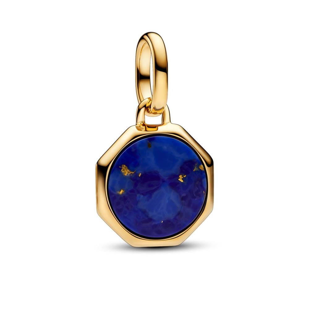 Pandora ME Blue Gold Plated Mini Medallion Charm