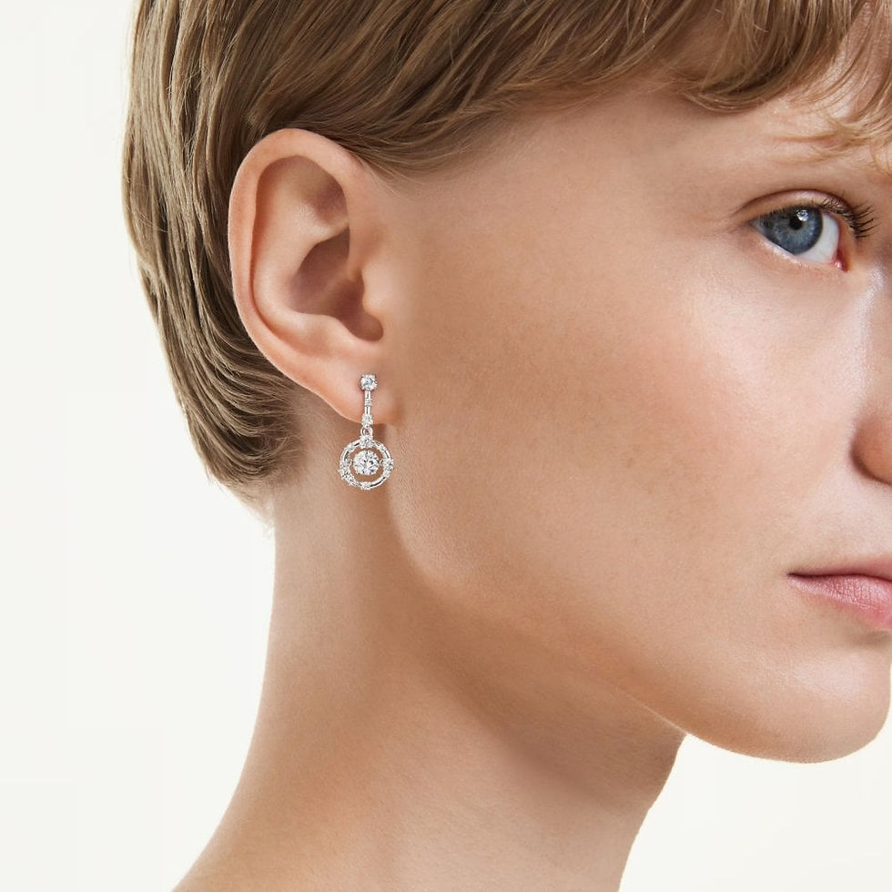 Thumbnail: Swarovski Constellation Dancing Stone Drop Earrings