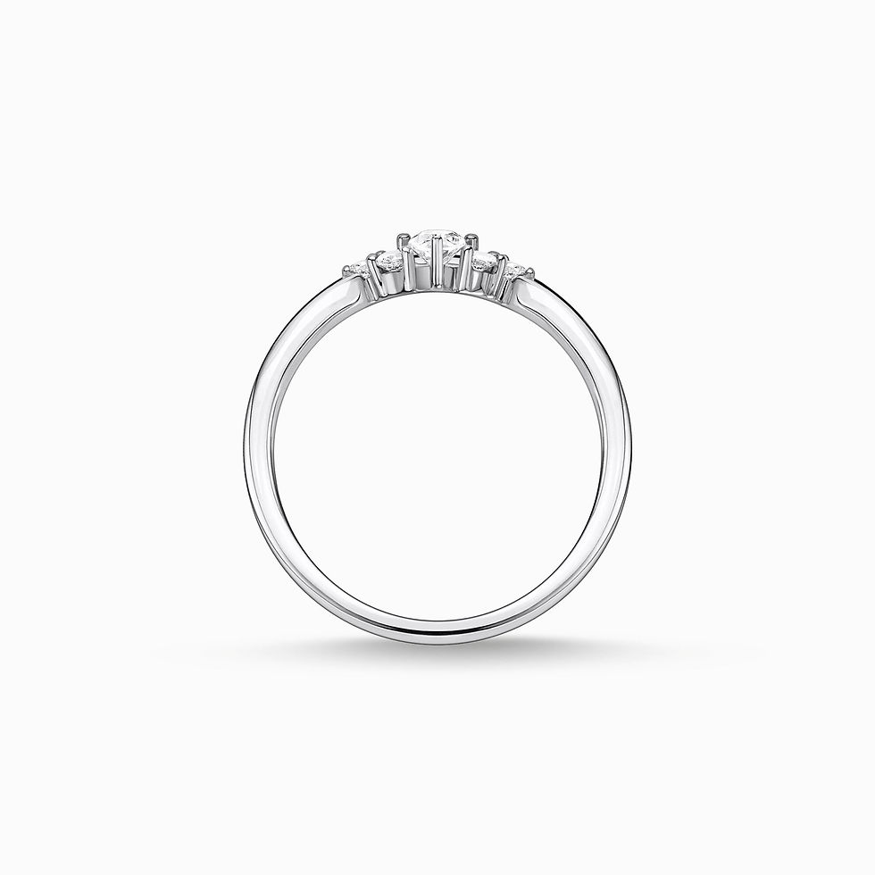 Thumbnail: Thomas Sabo Silver Vintage Clear CZ Ring