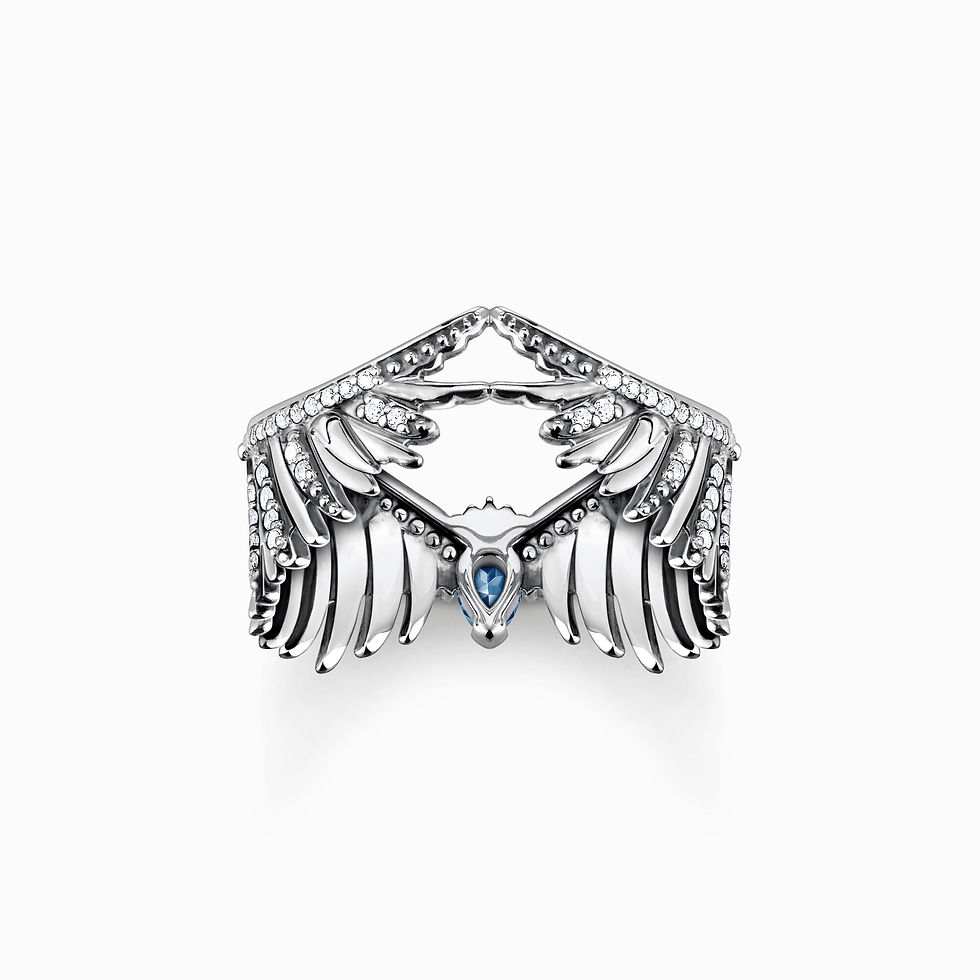 Thumbnail: Thomas Sabo Silver Phoenix Wings Ring Size 58/R - TR2411-644-1