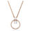 Thumbnail: Swarovski Constella Rose Gold Tone Pave Round Pendant Necklace