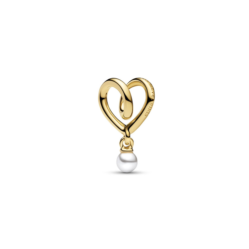 Pandora Wrapped Heart Gold Plated Dangle Charm