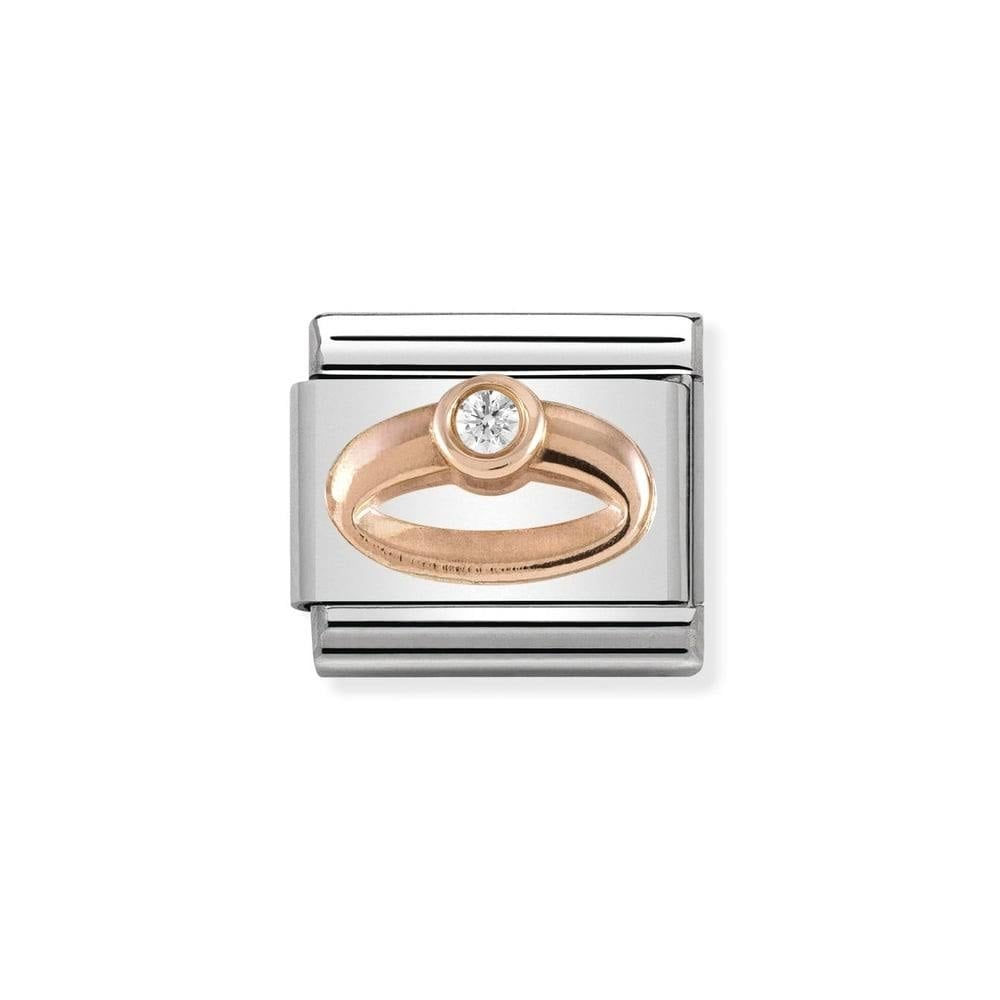 Nomination Classic Rose Gold Ring Charm Link - 430310/22