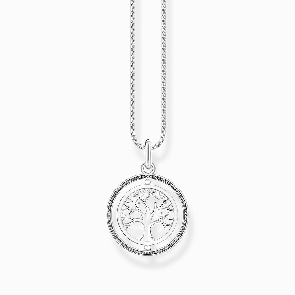 Thumbnail: Thomas Sabo Silver Clear CZ Tree of Love Necklace