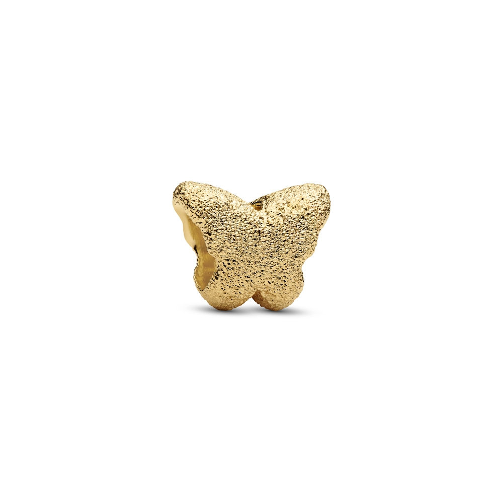 Pandora Textured Butterfly Mini Gold Plated Charm