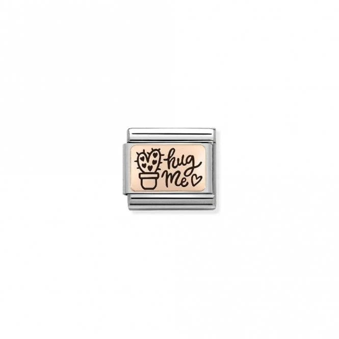 Nomination Classic Rose Gold Hug Me Plates Charm Link