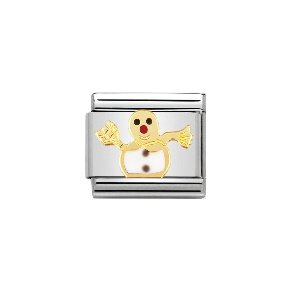 Nomination Gold Classic Snowman Charm Link - 030225/04