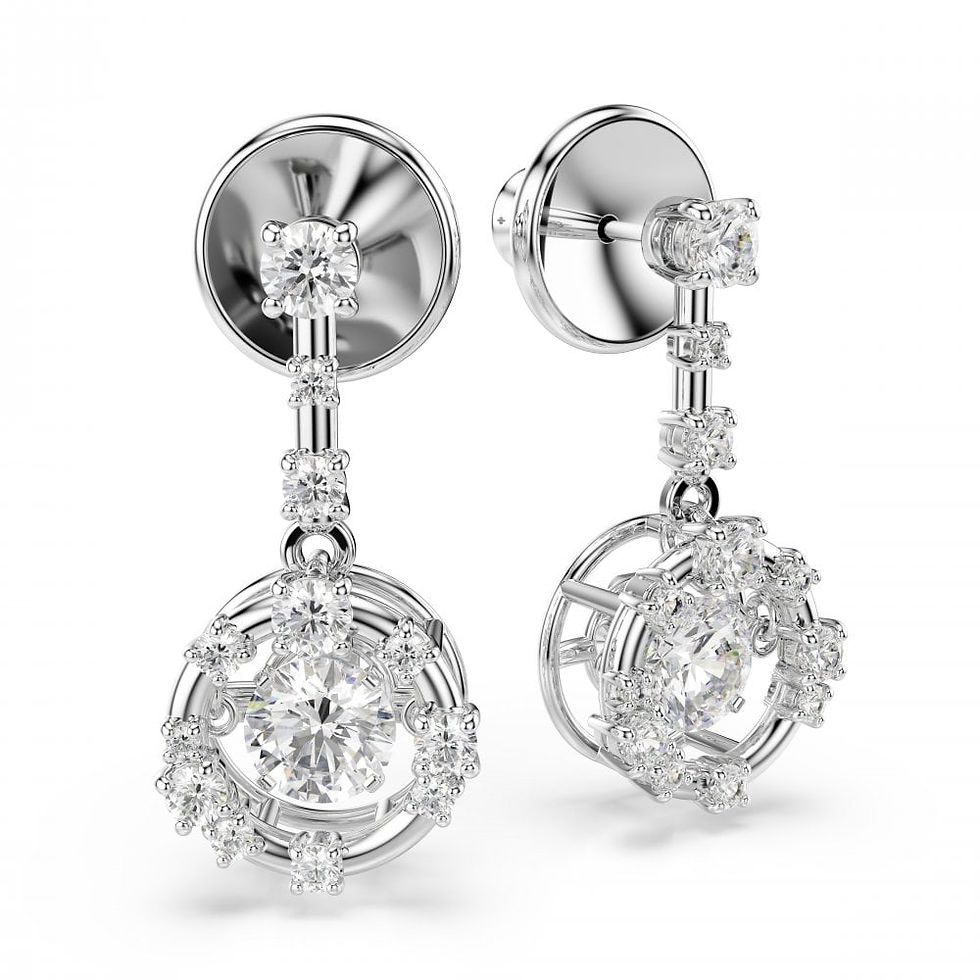 Thumbnail: Swarovski Constellation Dancing Stone Drop Earrings