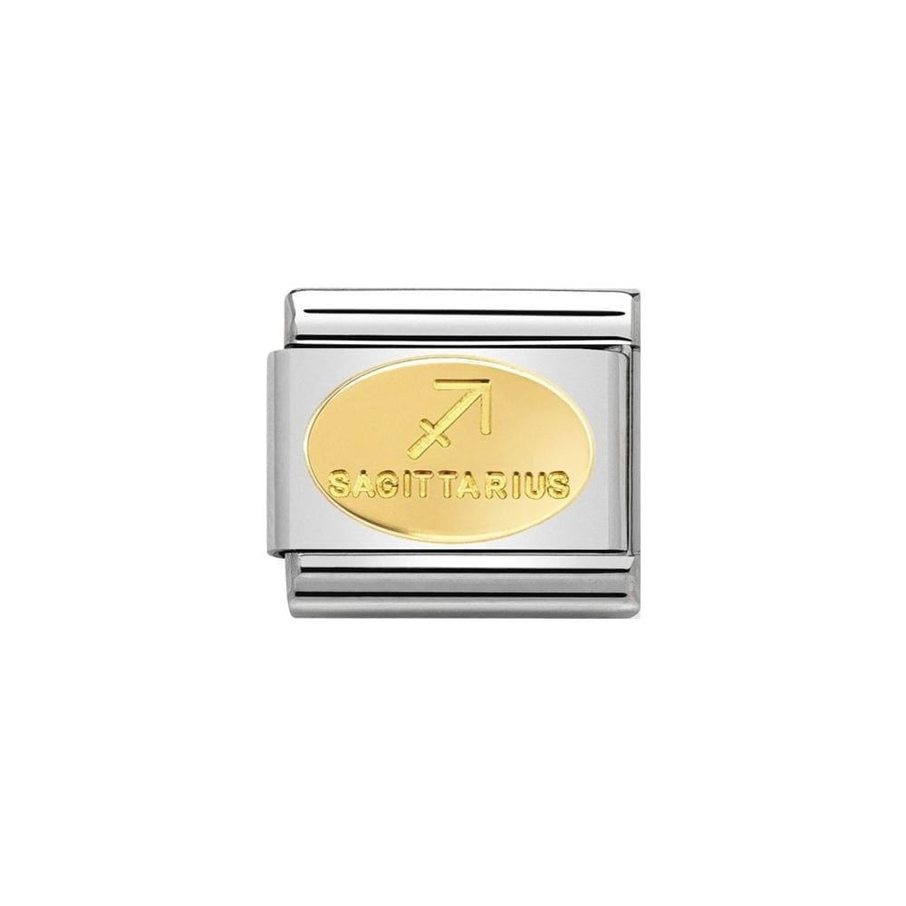 Nomination Gold Classic Oval Sagittarius Charm Link