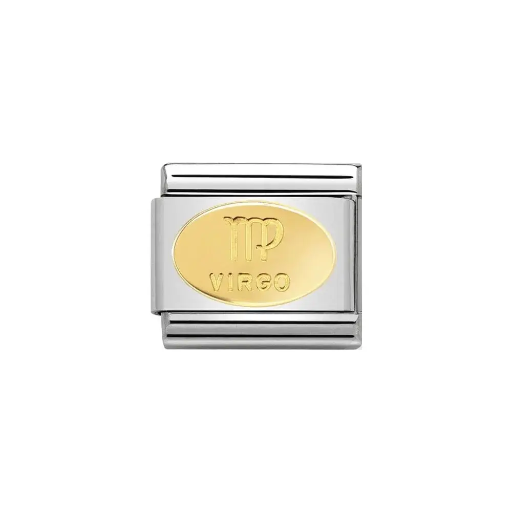 Nomination Gold Classic Oval Virgo Charm Link