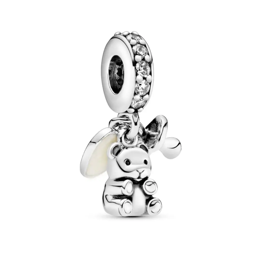 Pandora Silver Heart, Baby Bottle and Shoes Charm