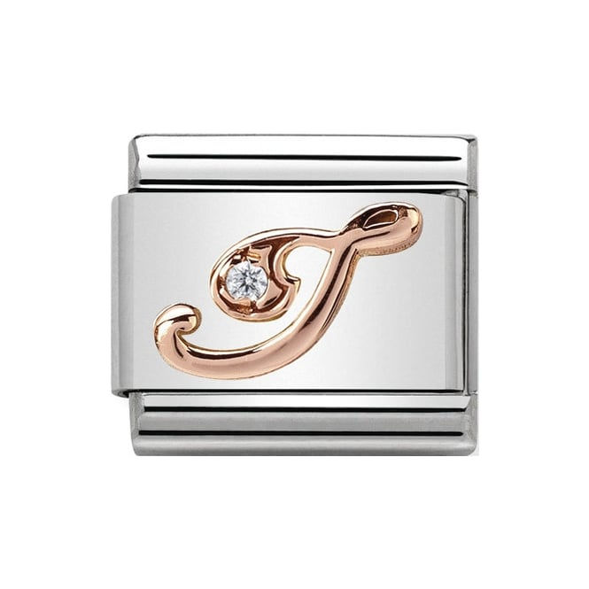 Nomination Classic Rose Gold I Letter Charm Link - 430310/09