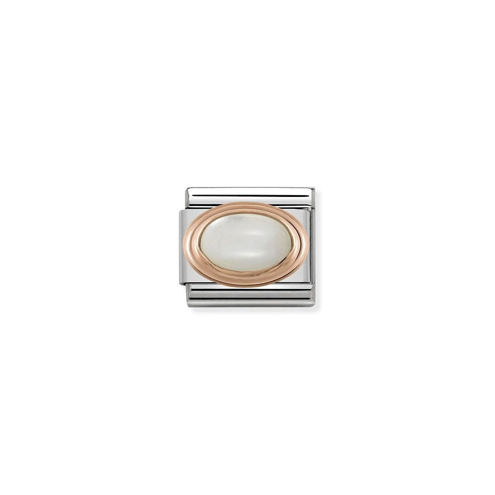 Thumbnail: Nomination Classic Rose Gold Oval Stone Charm Link - 430501