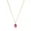 Thumbnail: Sif Jakobs Ellisse Carezza Yellow Gold and Pink Zirconia Necklace