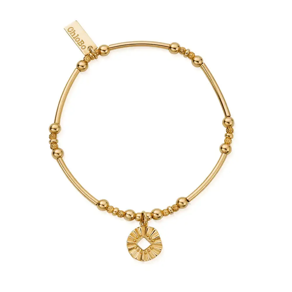 ChloBo Gold Tone Moon Wave Bracelet - Layering