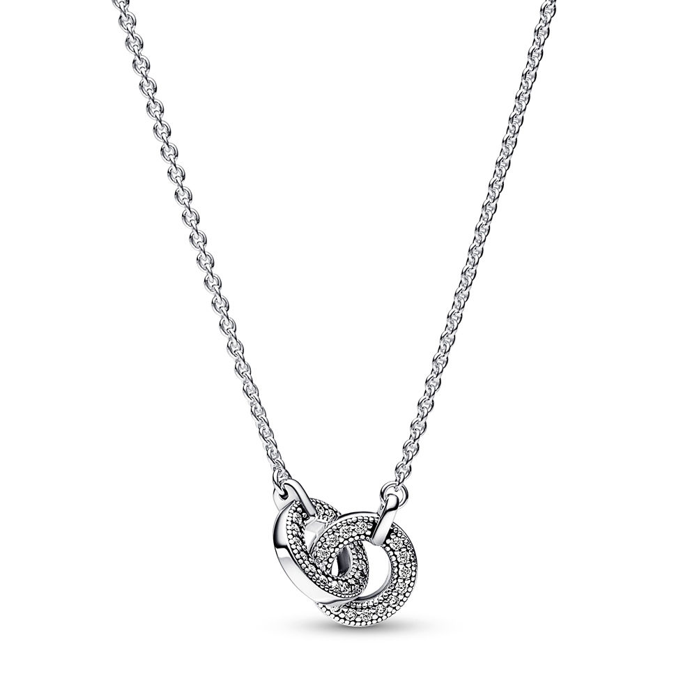Pandora Signature Intertwined Pavé Double Circle Necklace