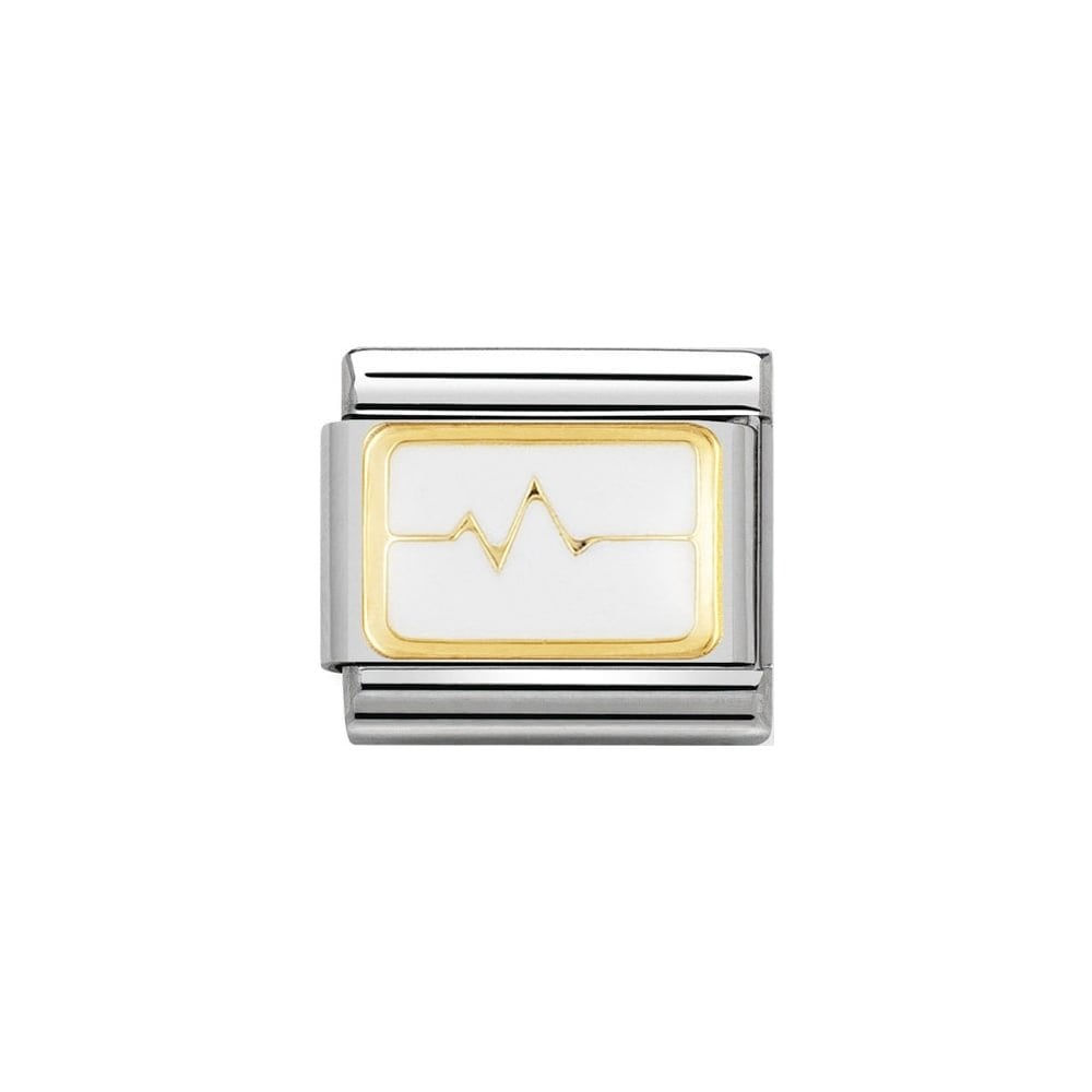 Nomination Classic Gold Heartbeat Charm Link
