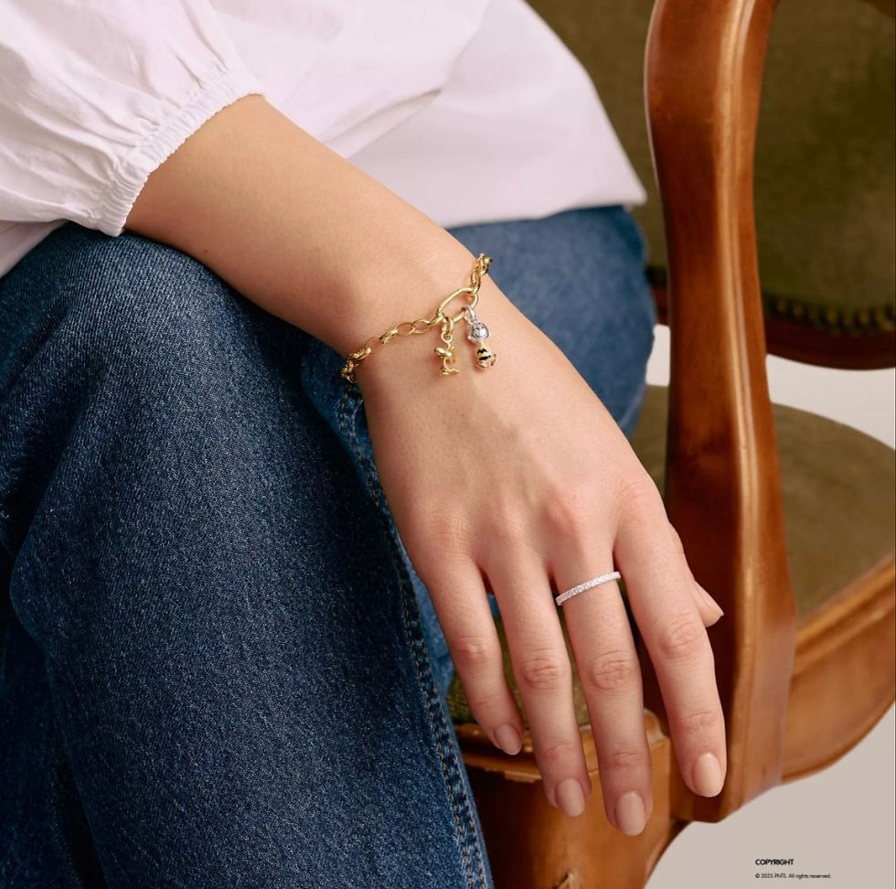 Thumbnail: Thomas Sabo Gold Tone Connect Woodstock Peanuts Charm