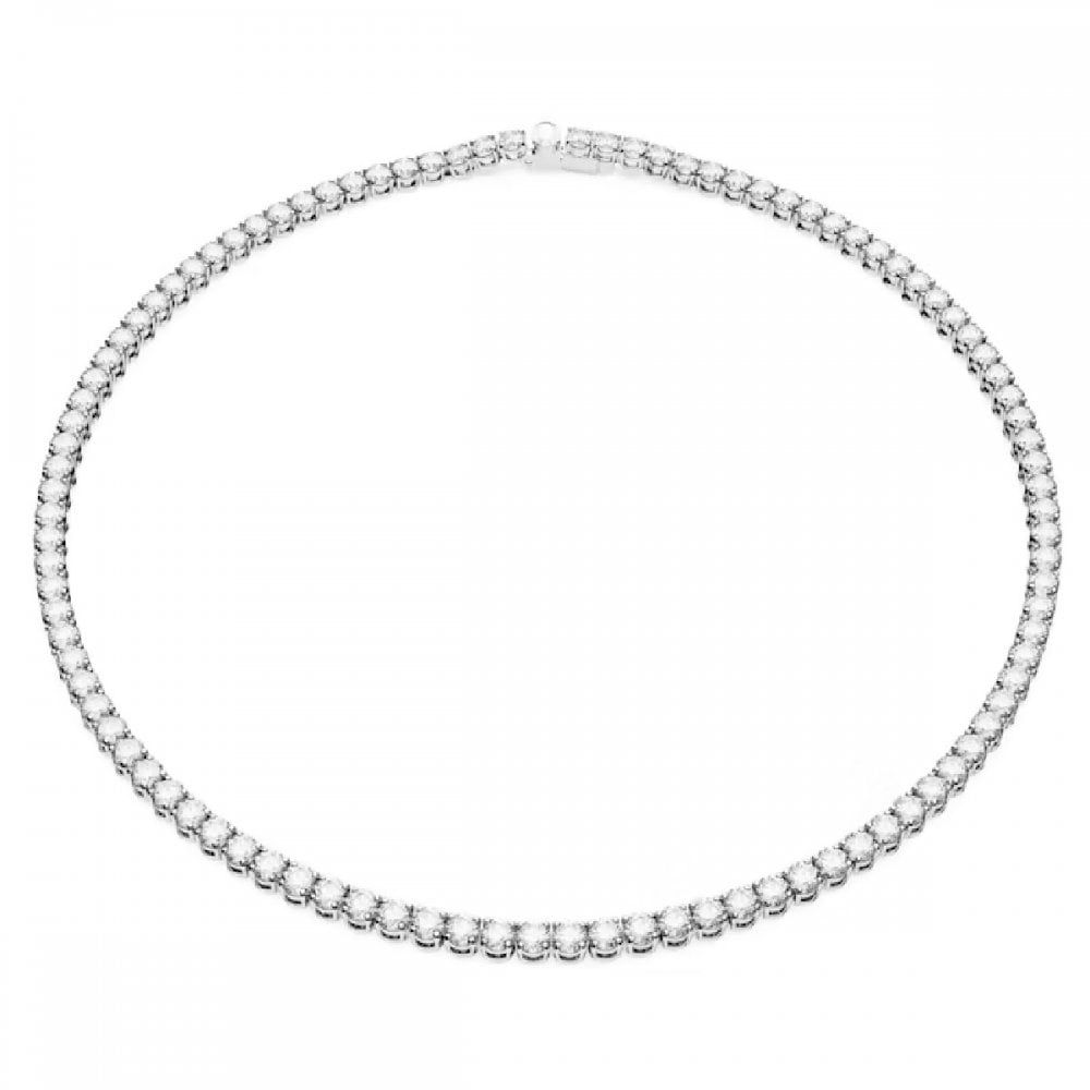 Swarovski Matrix Tennis Rhodium Necklace