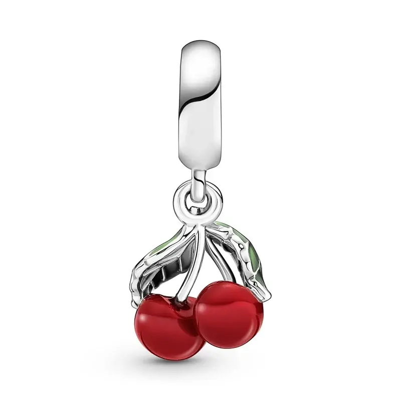 Thumbnail: Pandora Silver Asymmetrical Cherry Fruit Dangle Charm