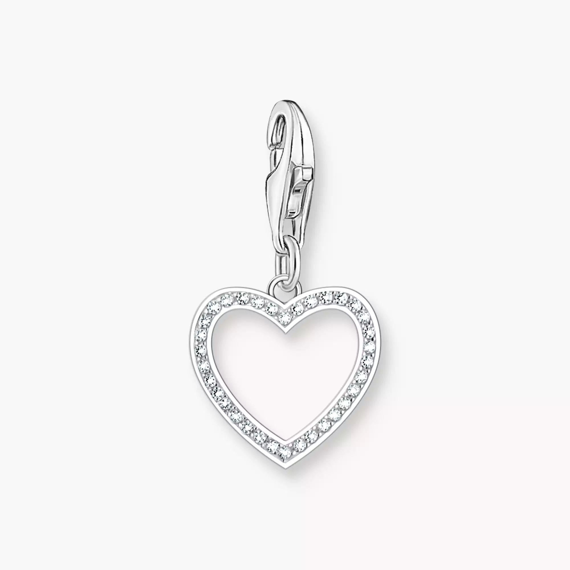 Thomas Sabo Silver Clear Open CZ Romance Heart Charm