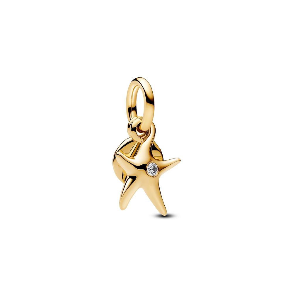 Pandora Double Starfish Gold Plated Dangle Charm