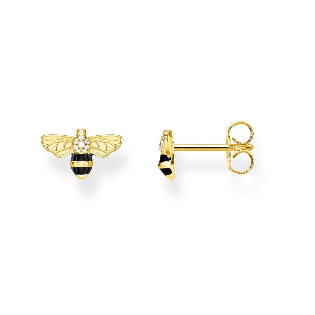 Thomas Sabo Silver Gold Tone Bumble Bee Stud Earrings