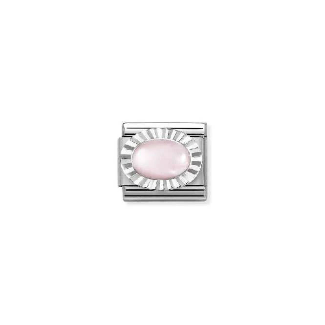 Nomination CLASSIC Composable Oval Pink Quartz Charm Link