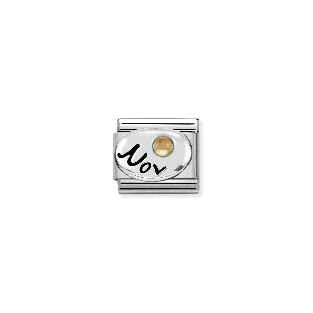 Nomination Classic Silvershine November Birthstone Charm Link